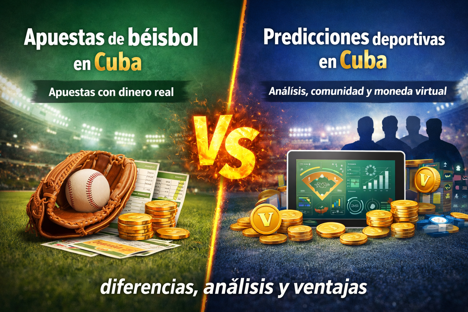 Apuestas de béisbol en Cuba y predicciones deportivas con análisis, comunidad y moneda virtual