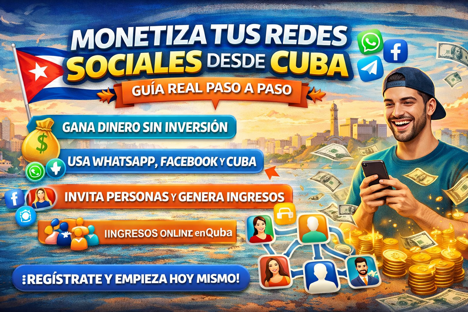 monetizar redes sociales desde Cuba